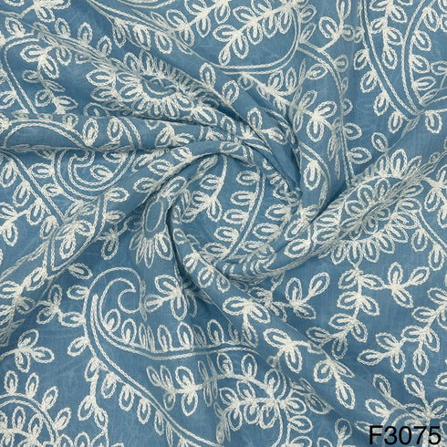 Chikankari Cotton Fabric-F3075
